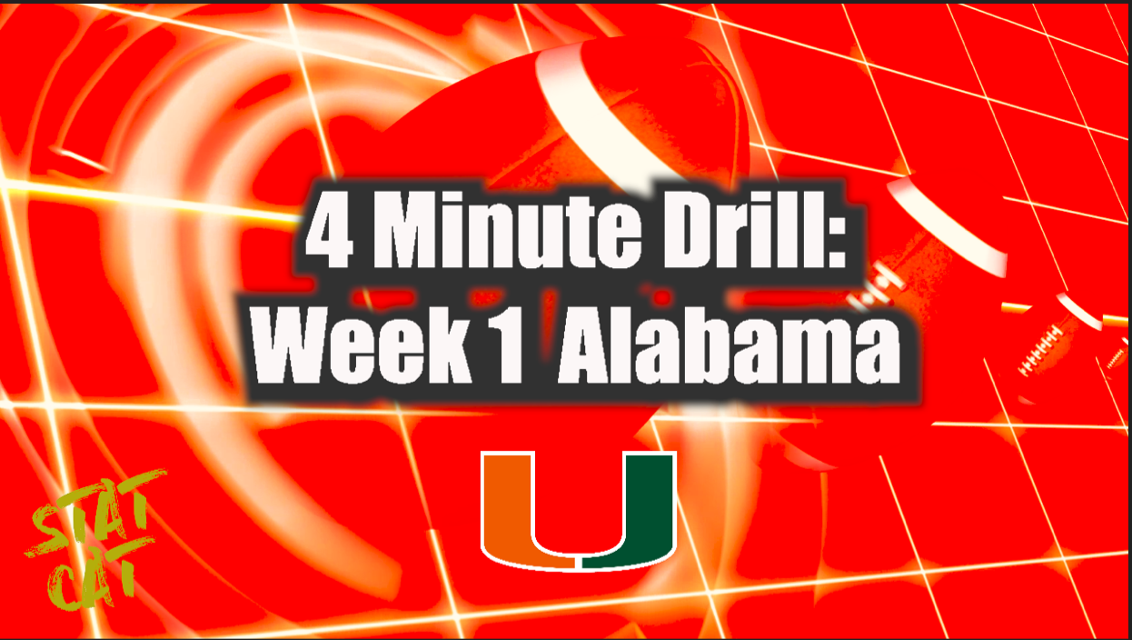 2021: Alabama 4 Minute Drill Week 1